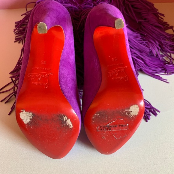 🔮Christian Louboutin Forever Tina Fringe Boot🔮 - Picture 3 of 7